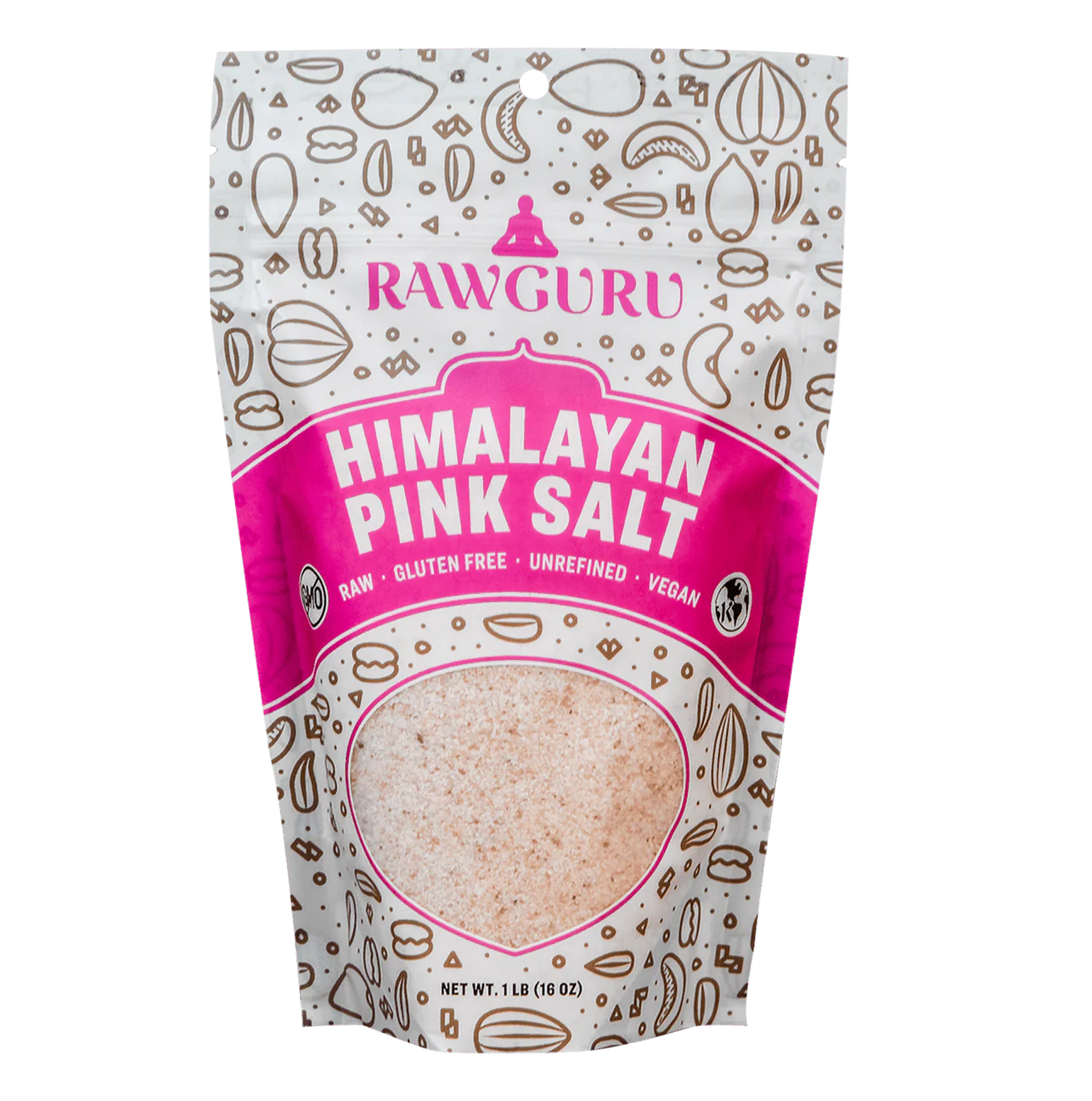 RawGuru Himalayan Pink Crystal Salt - 16 oz