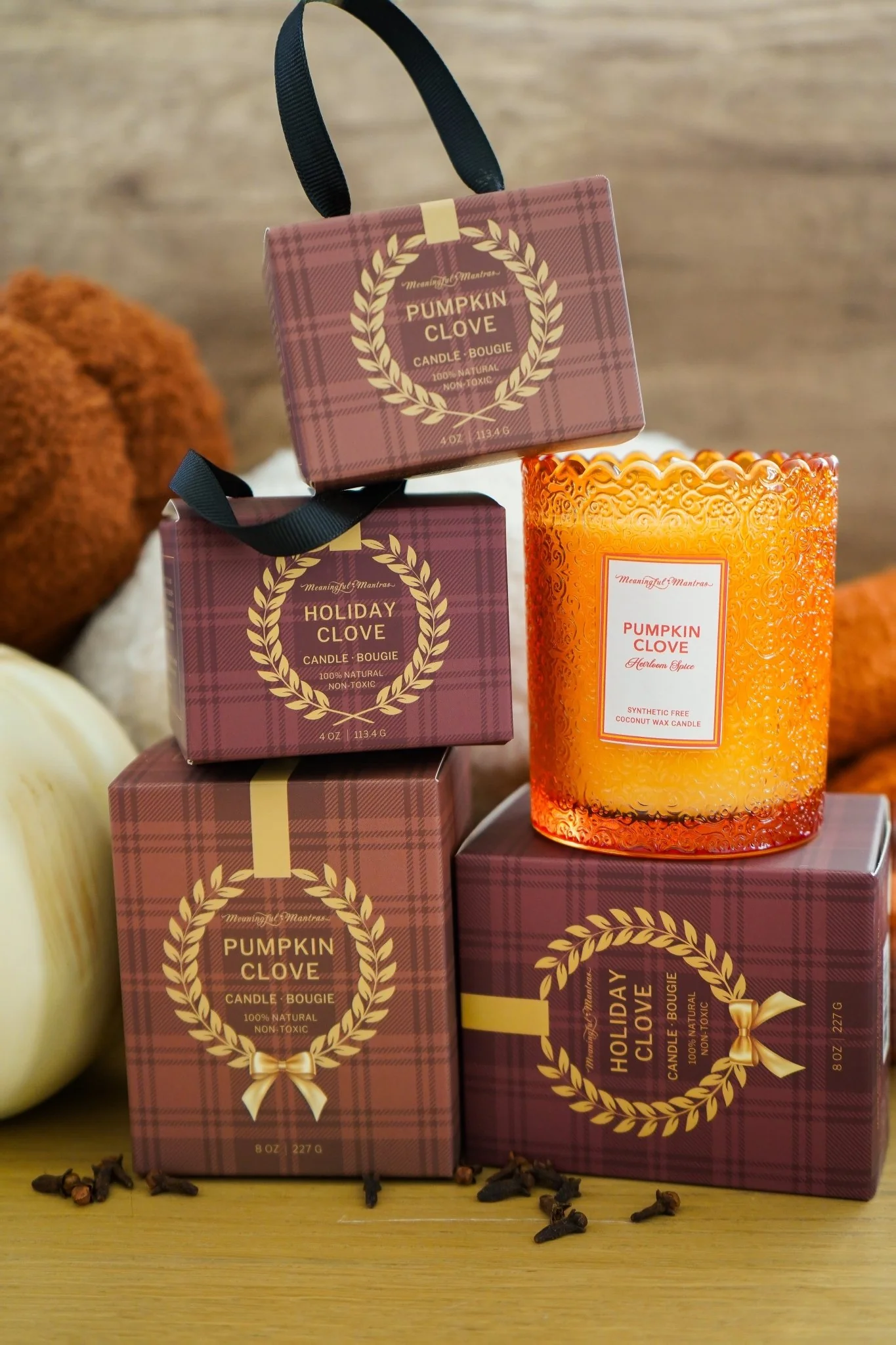 Holiday Clove 4oz Natural Candle Ellie Collection - Image 4