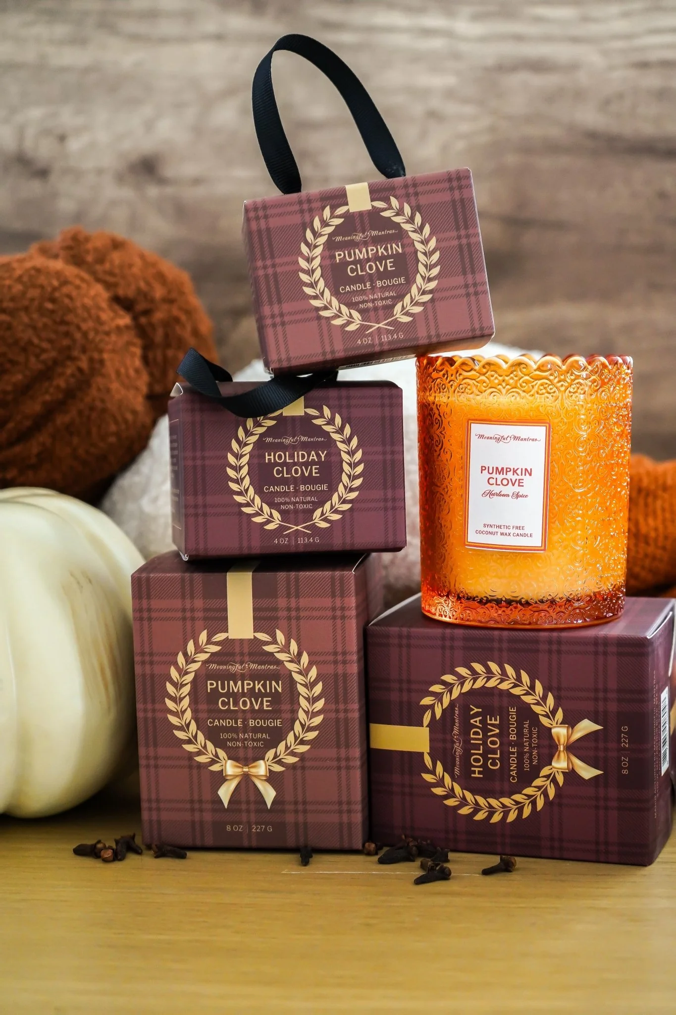 Holiday Clove 4oz Natural Candle Ellie Collection - Image 5