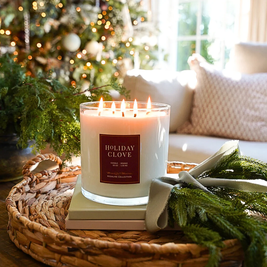 Holiday Clove Natural Candle 55oz Rosaline Collection - Image 3