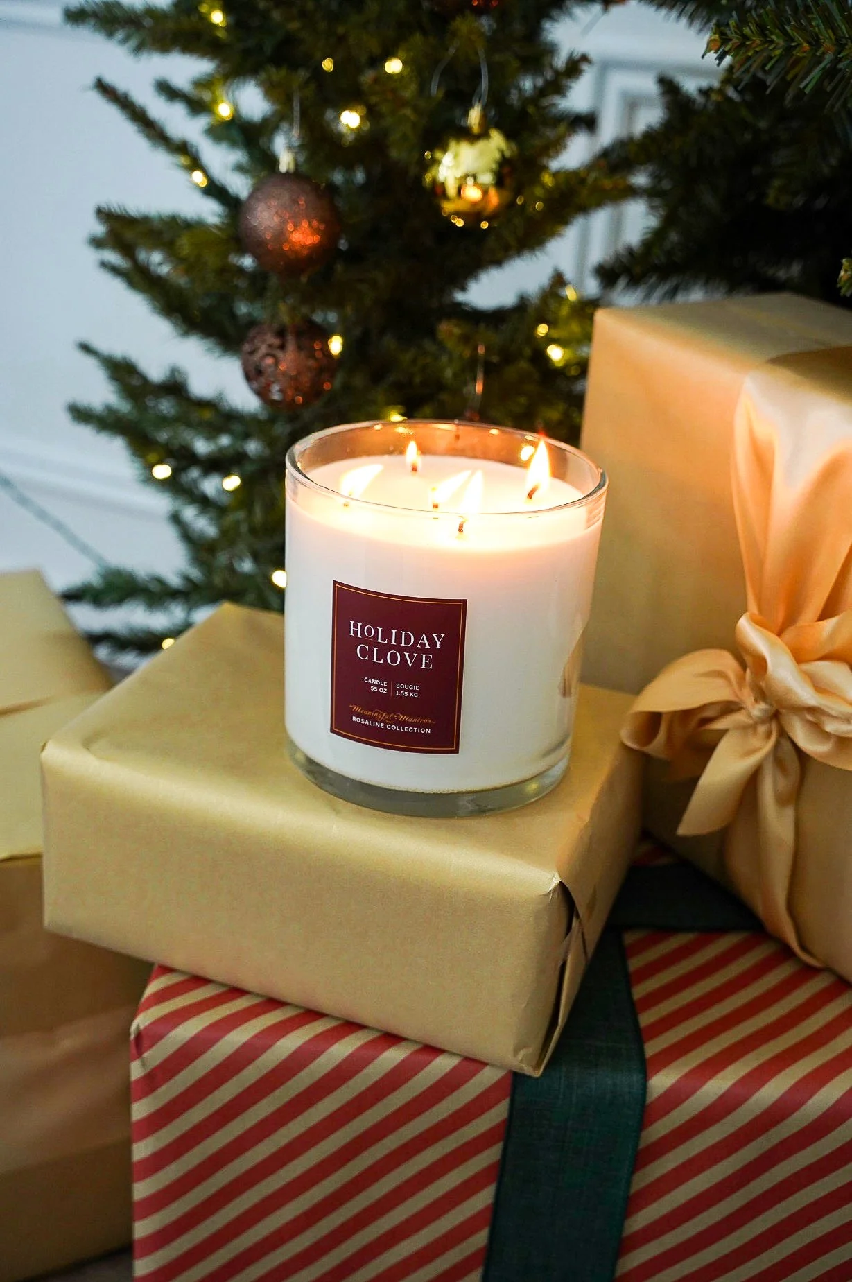 Holiday Clove Natural Candle 55oz Rosaline Collection - Image 4