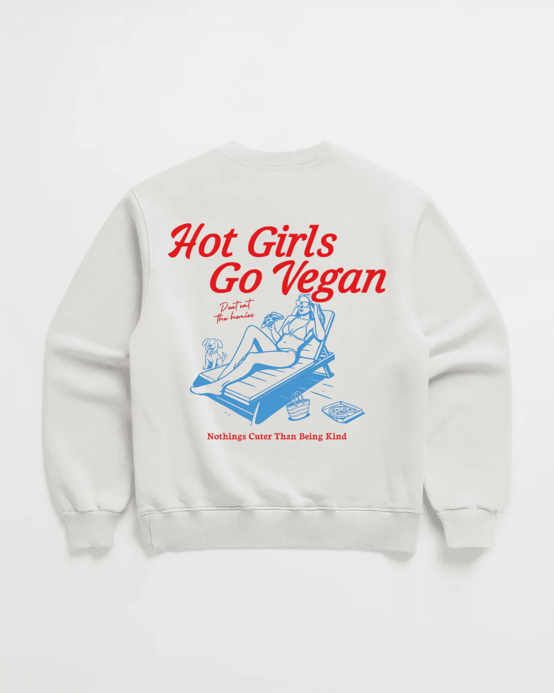 HOT GIRLS GO VEGAN CREWNECK