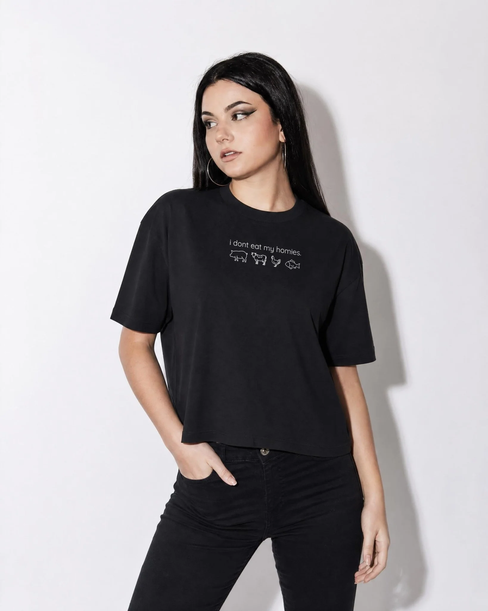 I Don't Eat My Homies Women's Boxy T-Shirt - Image 3