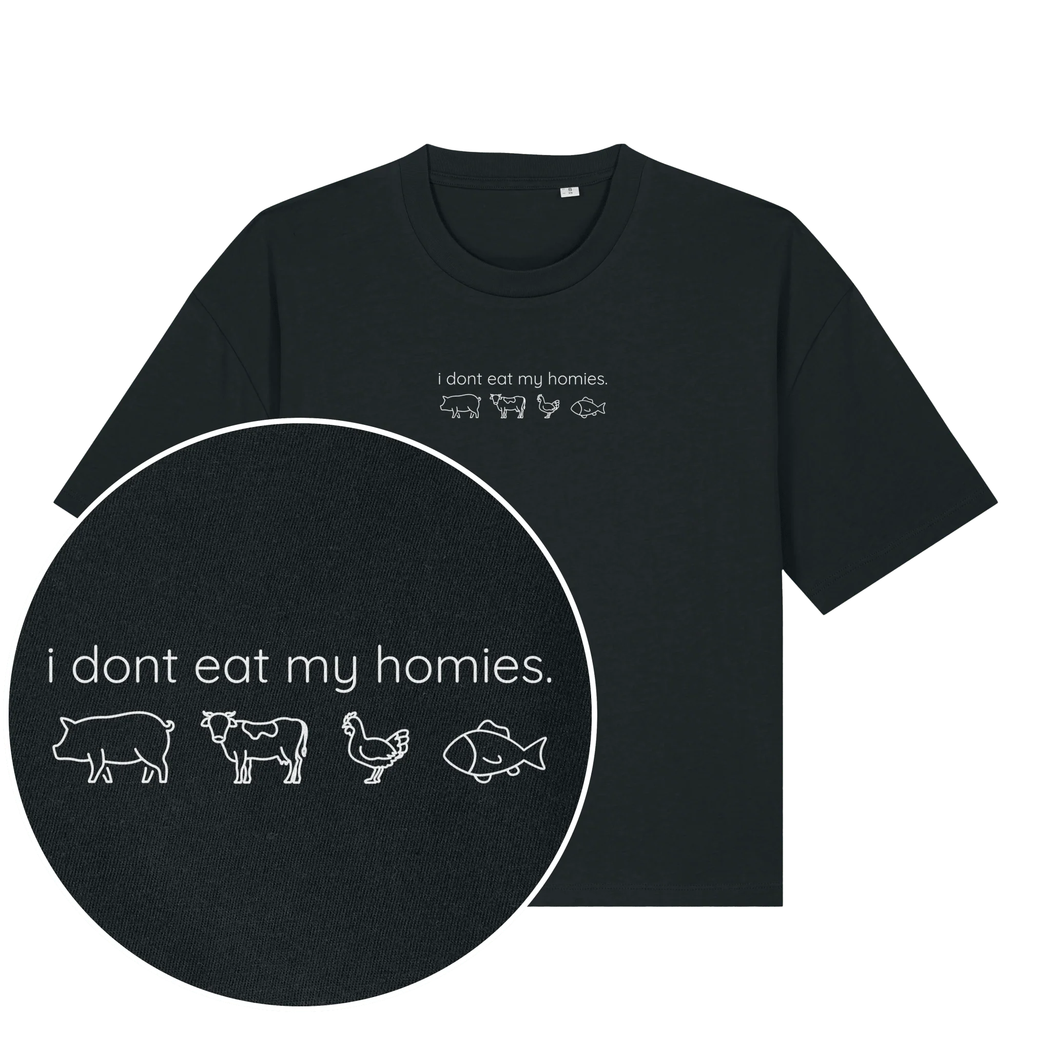 I Don't Eat My Homies Women's Boxy T-Shirt - Image 5