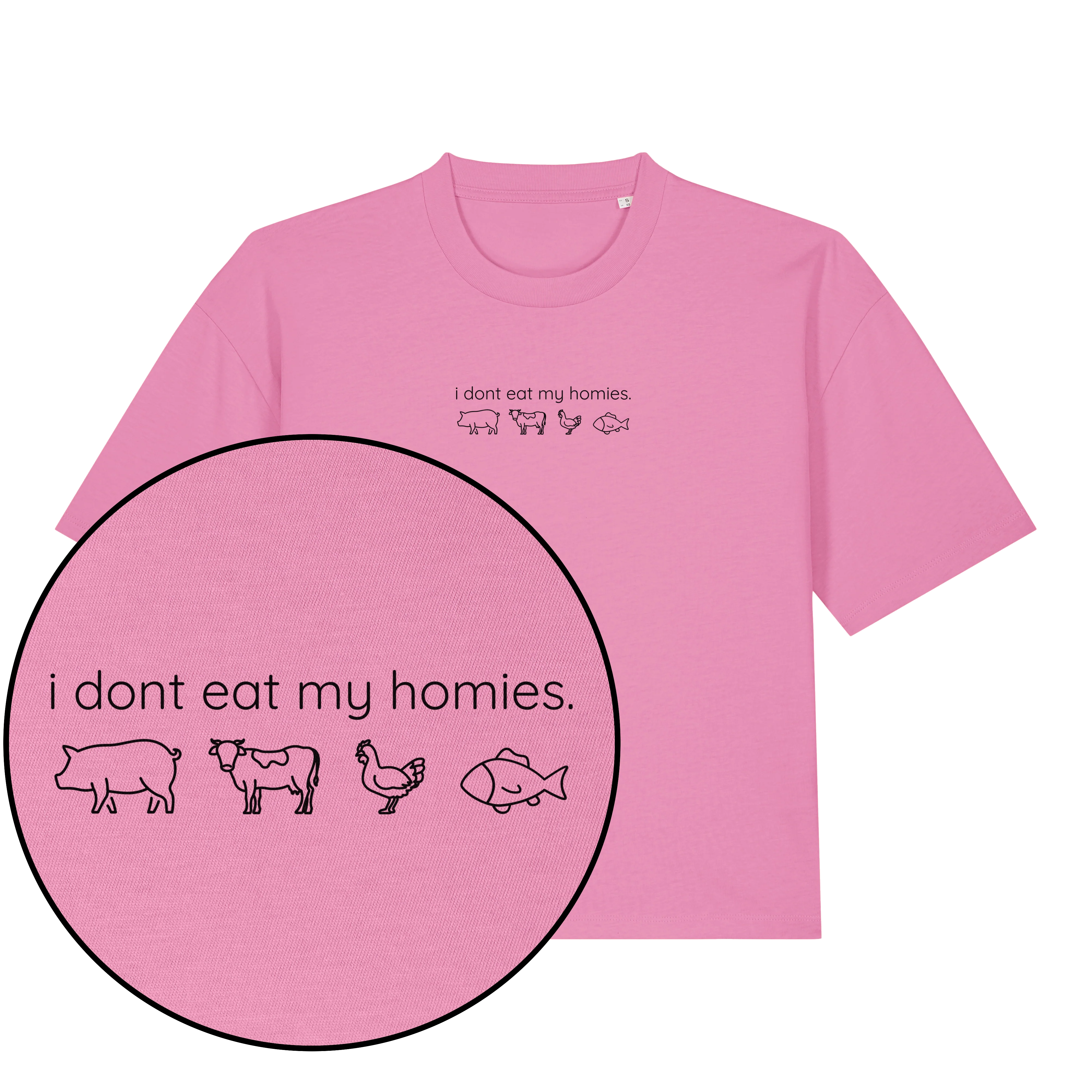 I Don't Eat My Homies Women's Boxy T-Shirt - Image 6