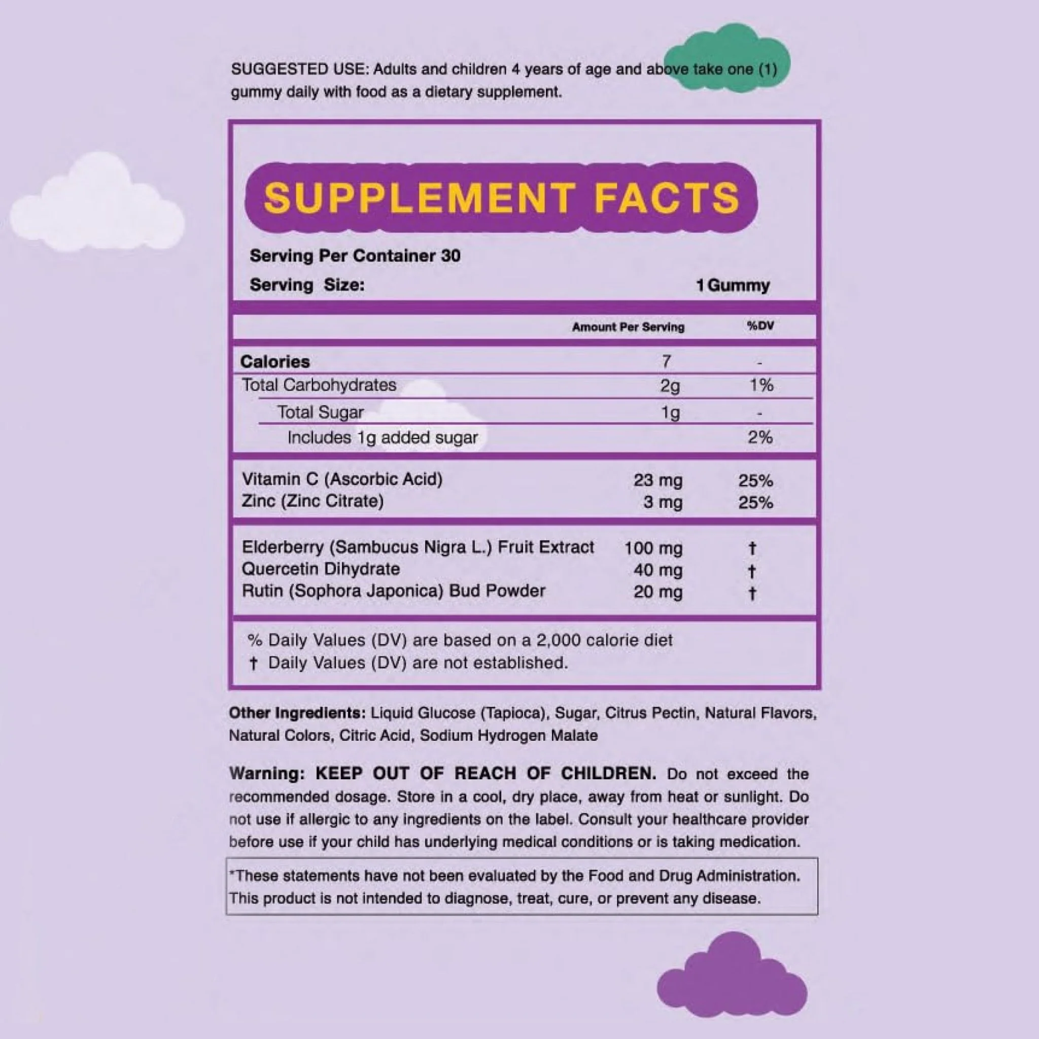 Immunity Stars Elderberry Gummies with Vitamin C and Zinc, Sambucus Elderberry Family Immune Boost Gummies, 30 Gummies Delicious Defense for Kids and Adults - Image 5