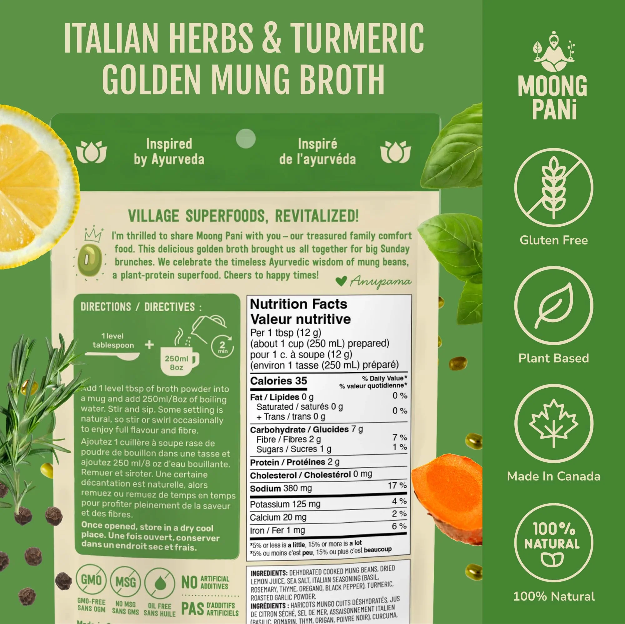 Italian Herbs, Turmeric Golden Mung Broth | 18g Total Protein | 9 Cups | Just $1.88/Cup - Image 6