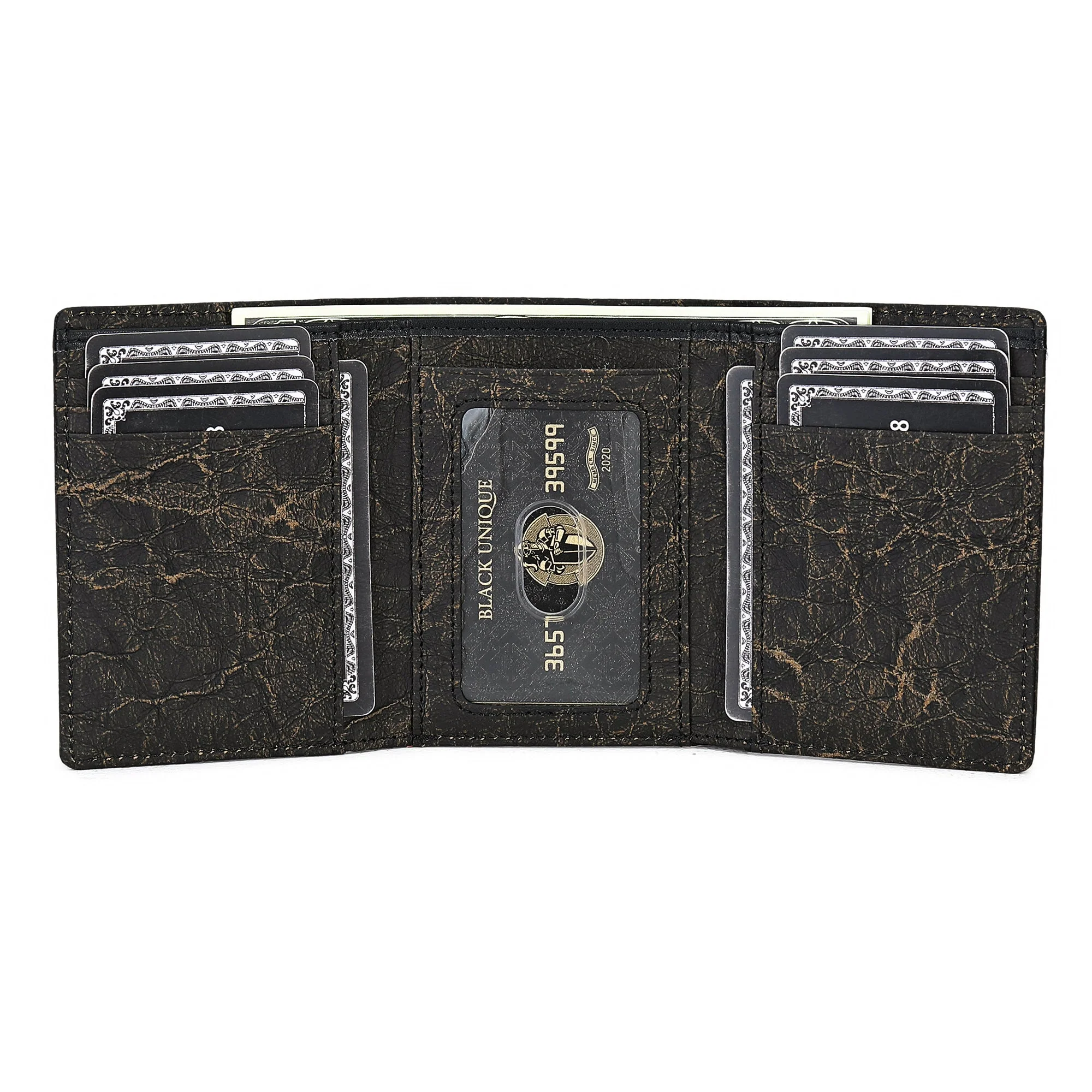 Italian Kraft Paper Sustainable Vegan Trifold Wallet - Image 3