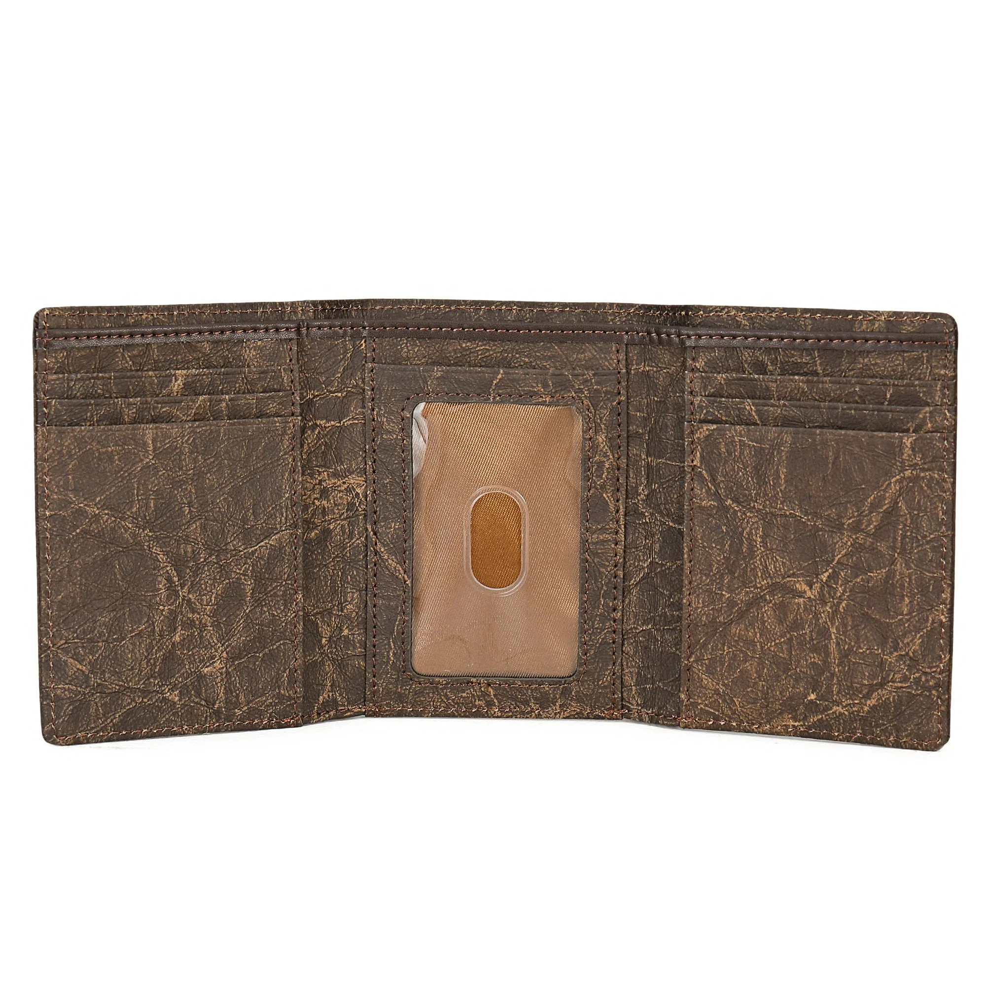 Italian Kraft Paper Sustainable Vegan Trifold Wallet - Image 6