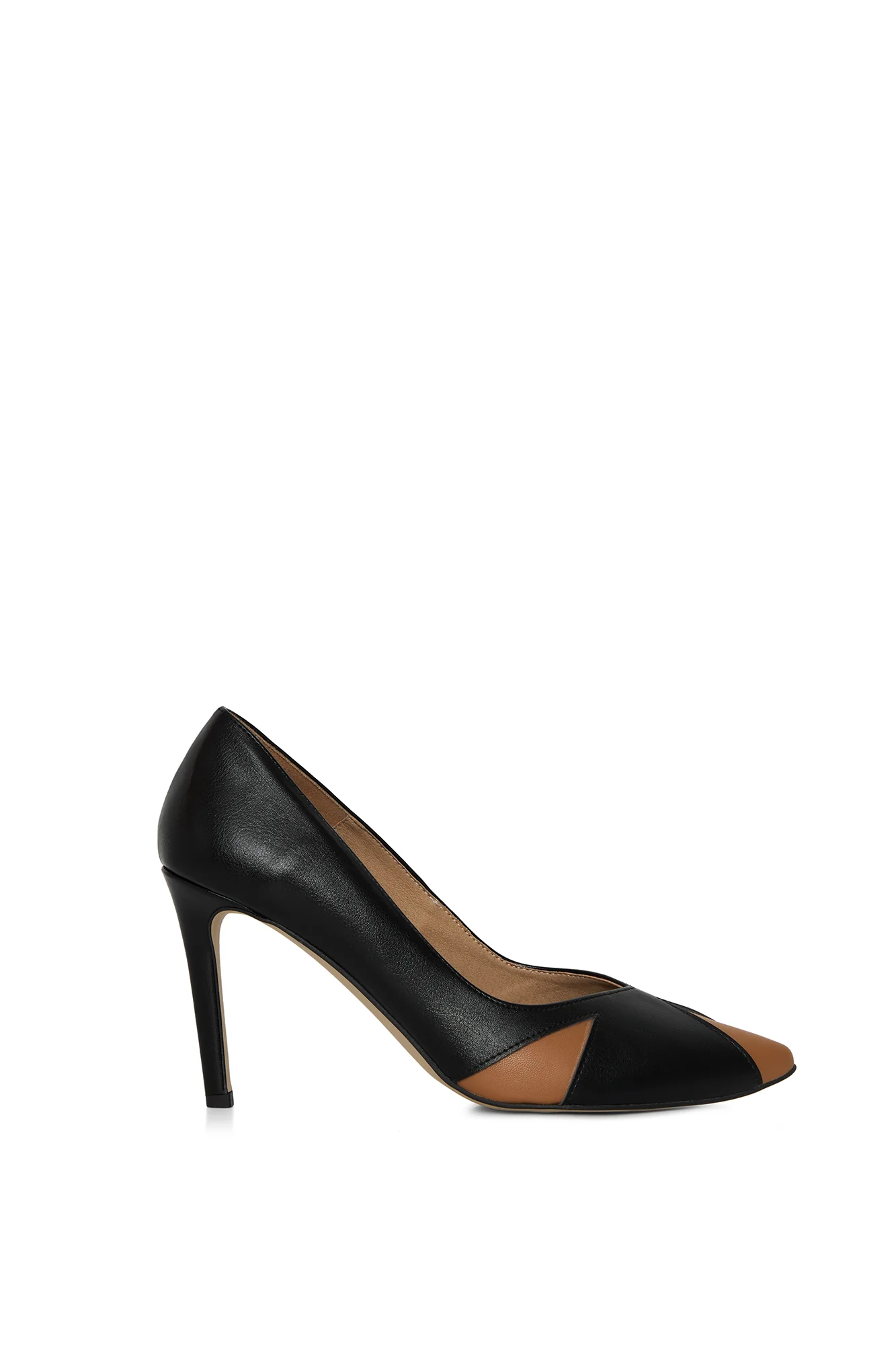 IVO black & caramel – vegan heels made from mushroom and corn & wheat leather - Image 5