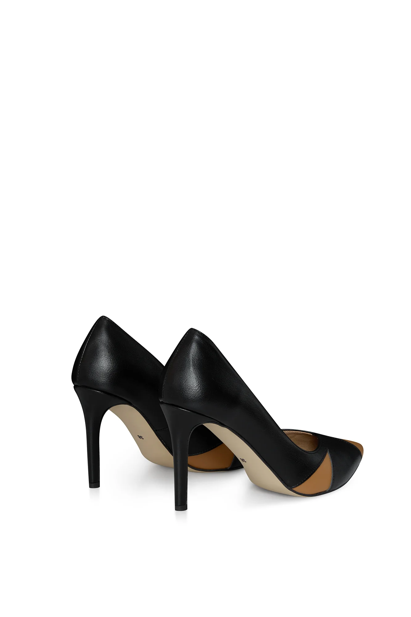 IVO black & caramel – vegan heels made from mushroom and corn & wheat leather - Image 7