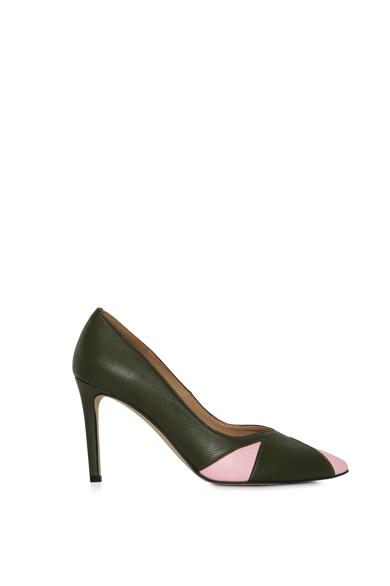 IVO green & pink – vegan heels made from apple and corn leather - Image 3