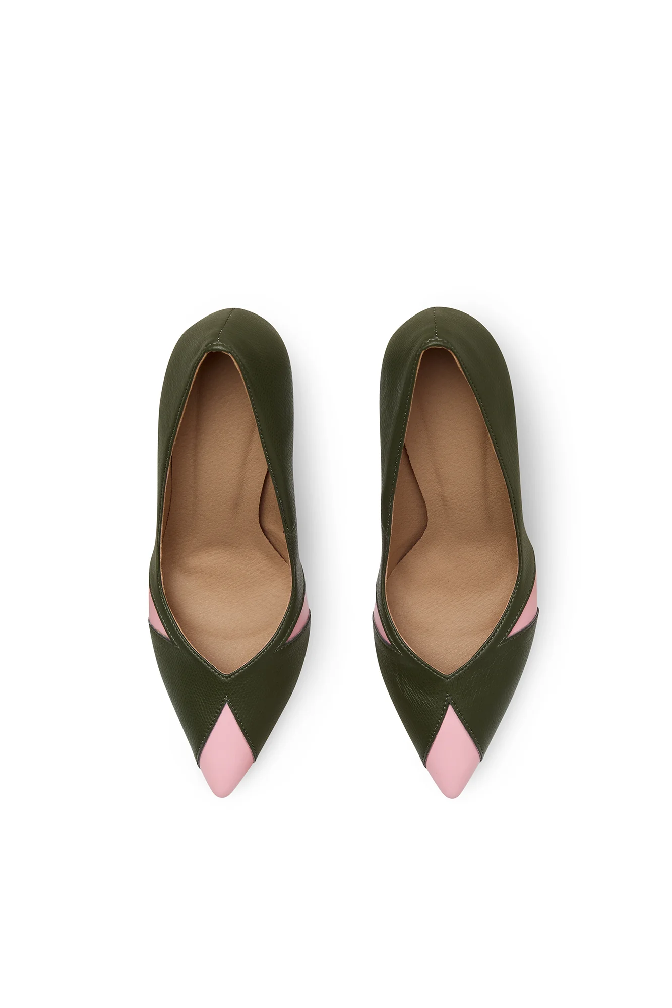 IVO green & pink – vegan heels made from apple and corn leather - Image 4