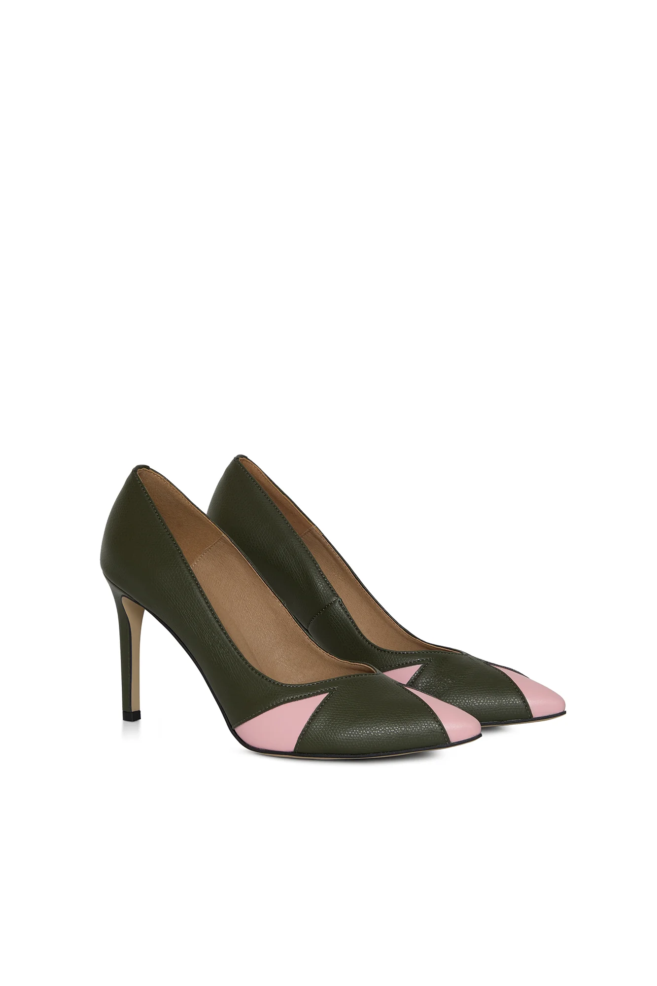 IVO green & pink – vegan heels made from apple and corn leather - Image 5