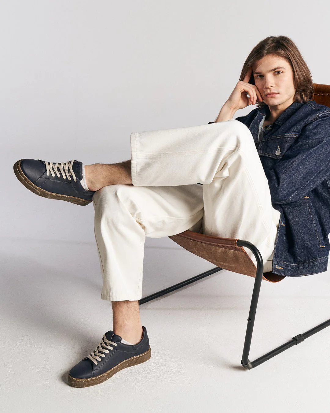 JACOB plant-based sneakers – navy blue - Image 3
