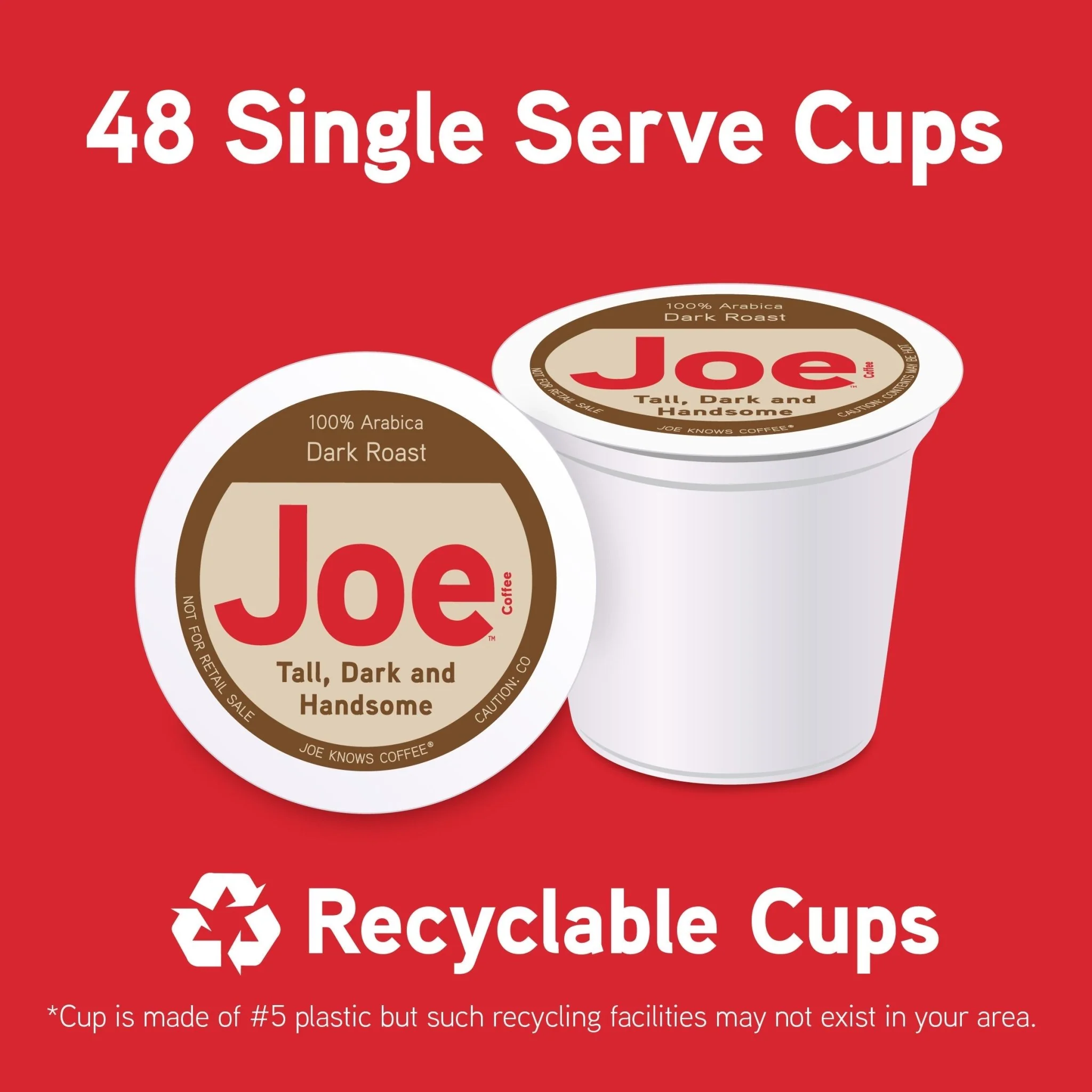 Joe Knows Coffee® Tall, Dark & Handsome® Single Serve Cups 48ct Carton - Image 3