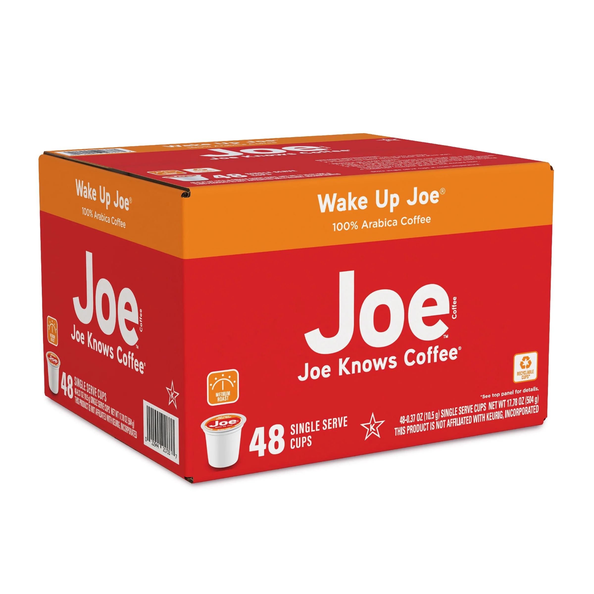 Joe Knows Coffee® Wake Up Joe® Single Serve 48ct Carton - Image 2