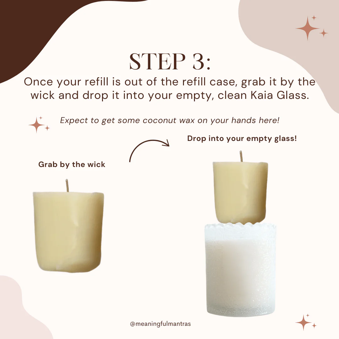 Joy Mint Vanilla Natural Candle 8oz Kaia Collection Refill - Image 5