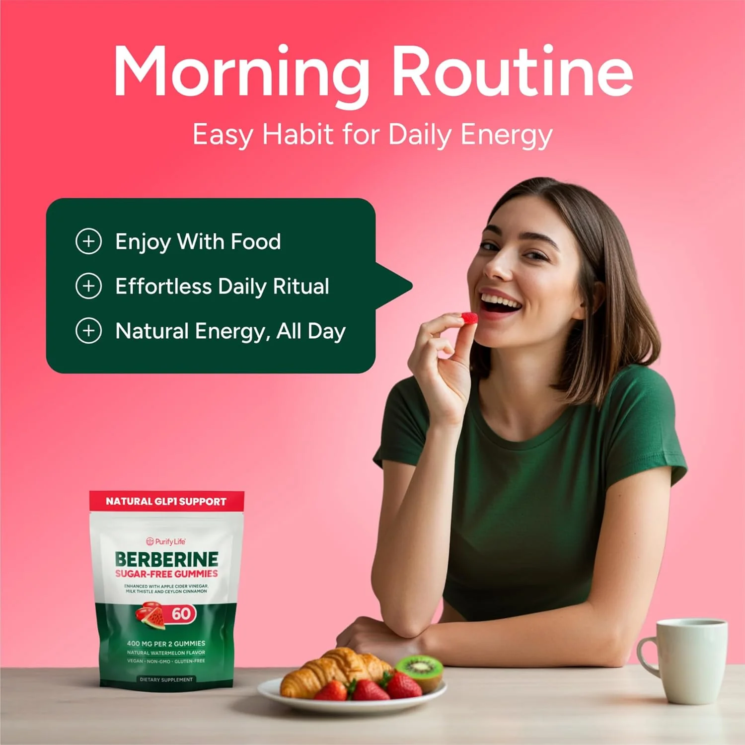 Natural GLP1 Support - Berberine Sugar-Free Gummies - Image 4