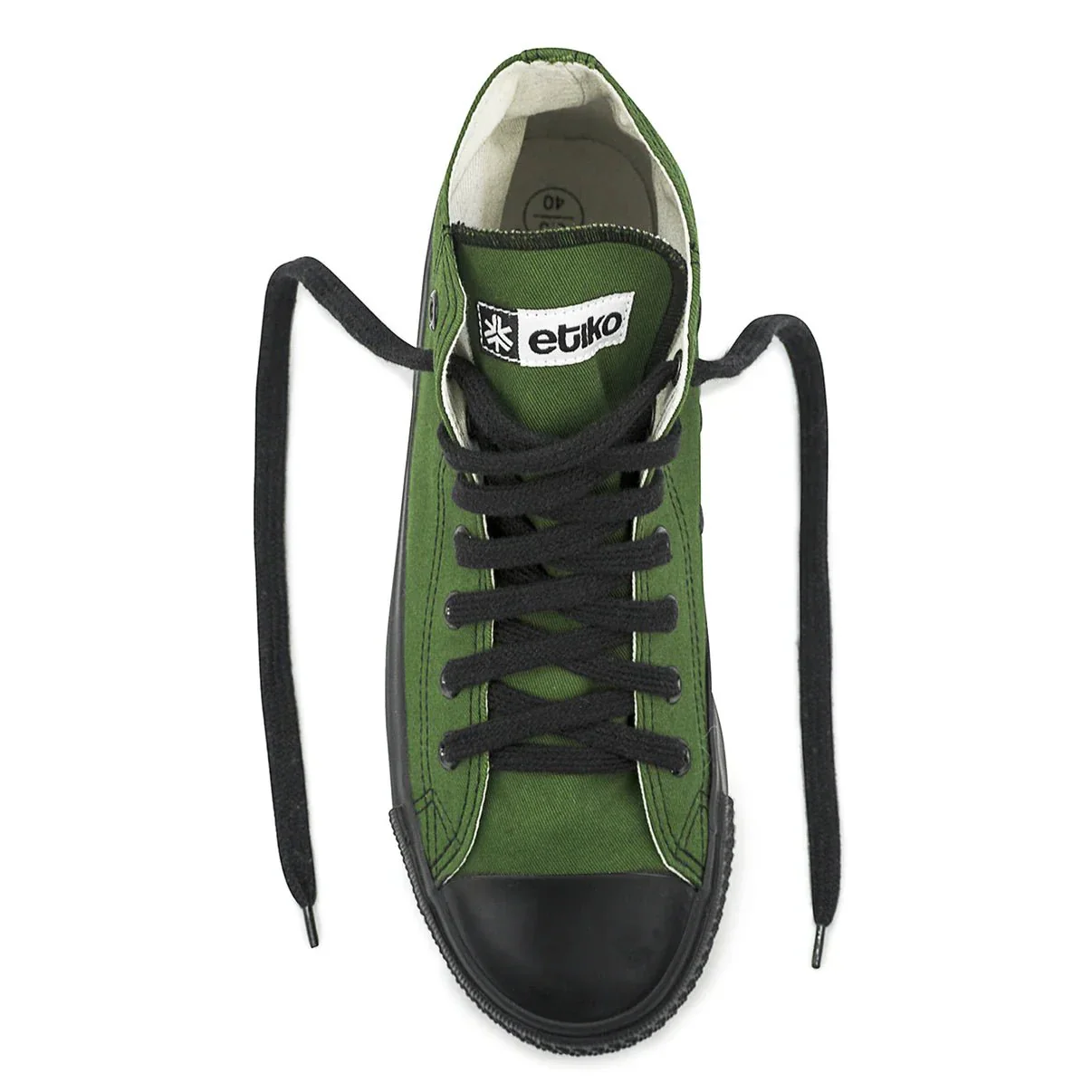 Kids High Top Sneakers, Olive & Black, CLEARANCE STOCK - Image 5