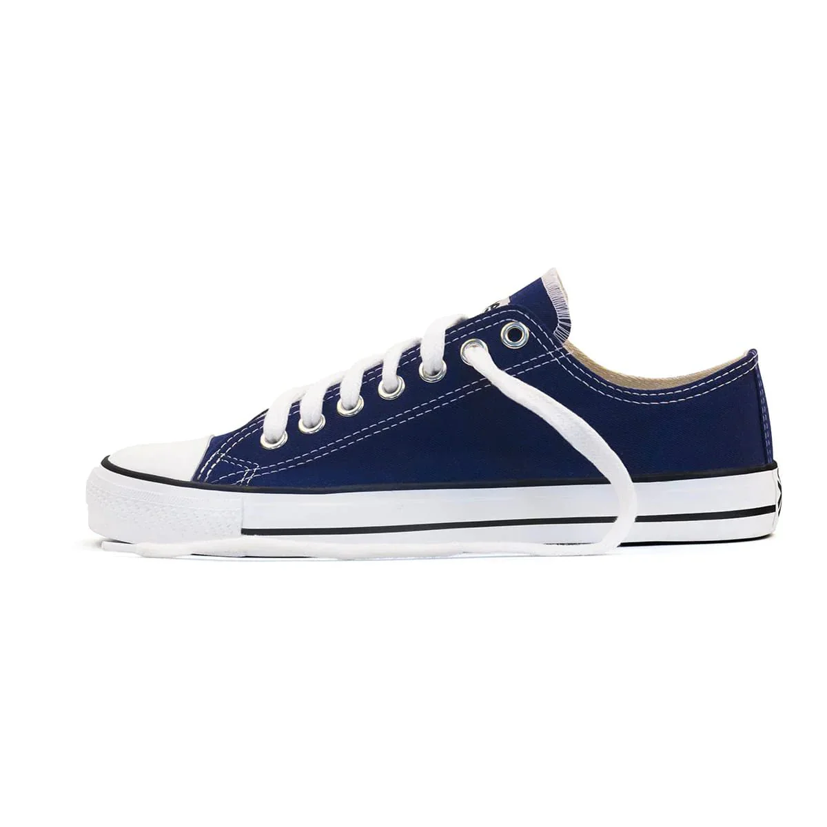Kids Low Cut Sneakers, Blue & White CLEARANCE STOCK - Image 2