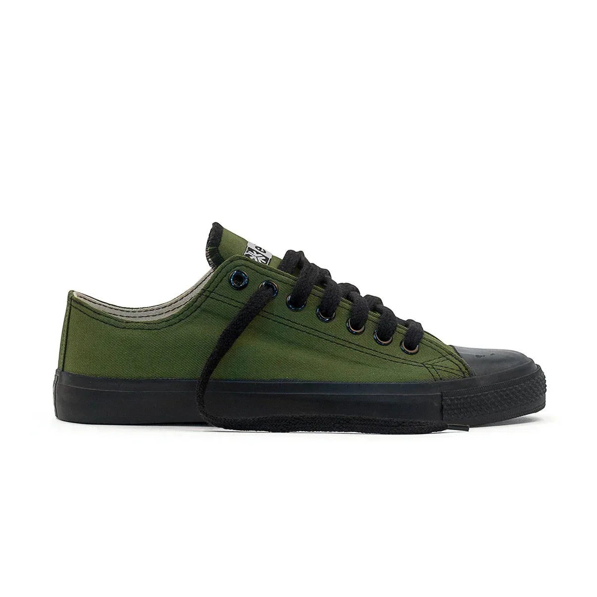 Kids Low Cut Sneakers, Olive & Black CLEARANCE STOCK