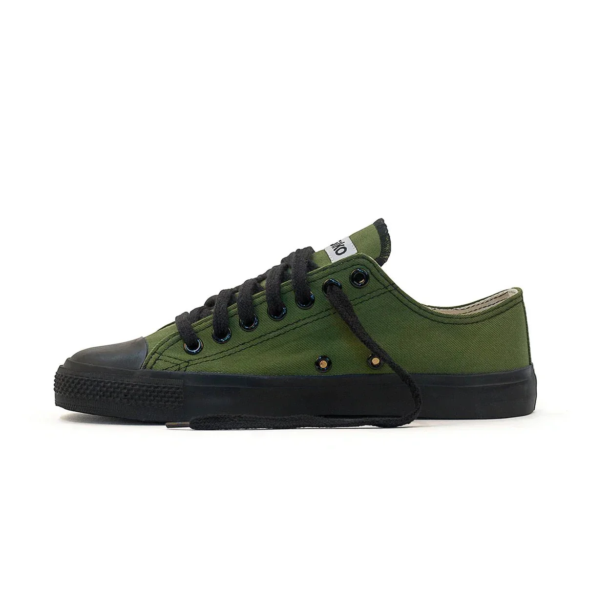 Kids Low Cut Sneakers, Olive & Black CLEARANCE STOCK - Image 2