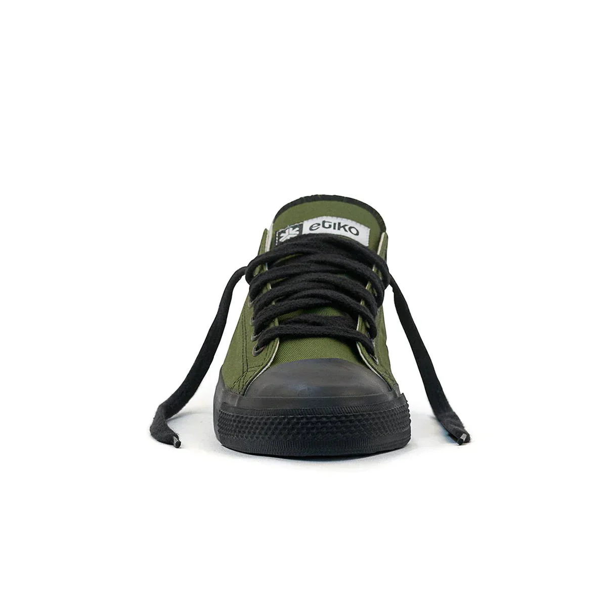 Kids Low Cut Sneakers, Olive & Black CLEARANCE STOCK - Image 4