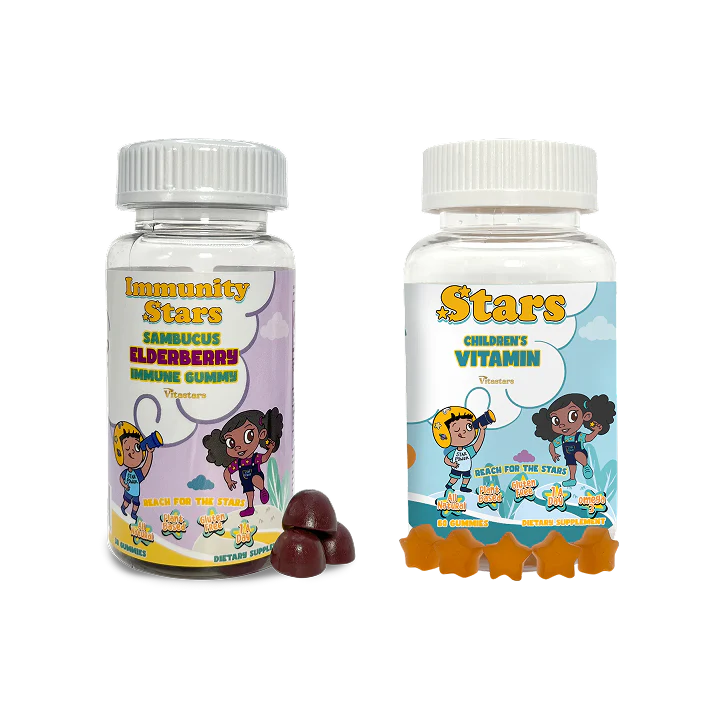 Kids Multivitamin & Immune Boost Bundle Kids Vitamin Gummies + Elderberry Gummies with Vitamin C & Zinc Bundle