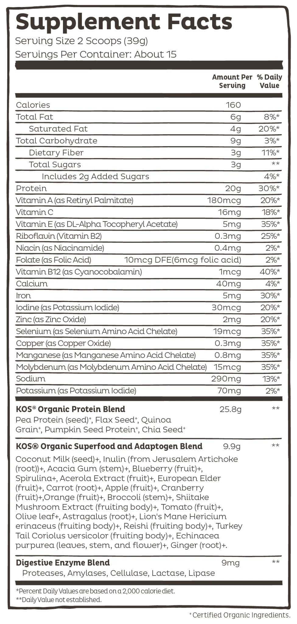 KOS Organic Plant Protein, Blueberry Muffin, 15 servings - Image 4