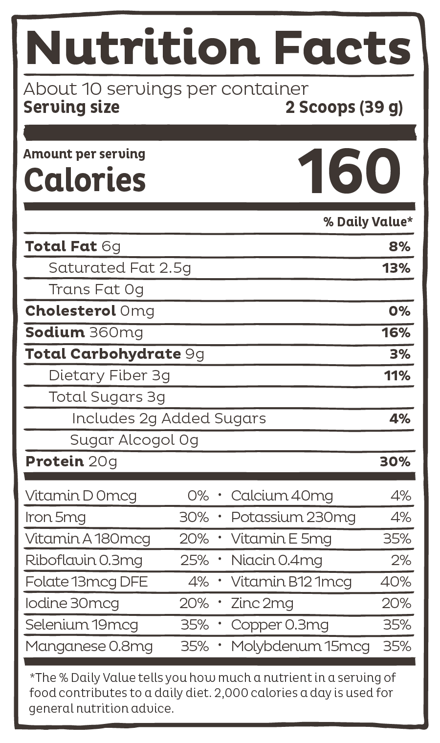 KOS Organic Plant Protein, Chocolate Peanut Butter, 10 Servings - Image 3