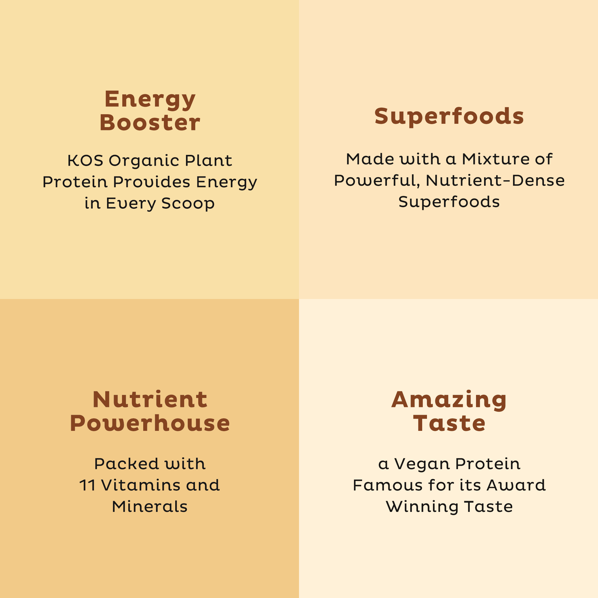 KOS Organic Plant Protein, Vanilla, 10 Servings - Image 4