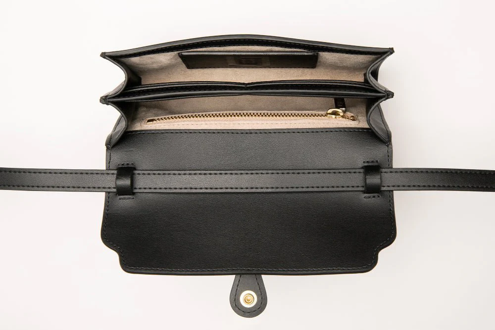 Lavāda Signature Crossbody Wallet Clutch in Black - Image 3