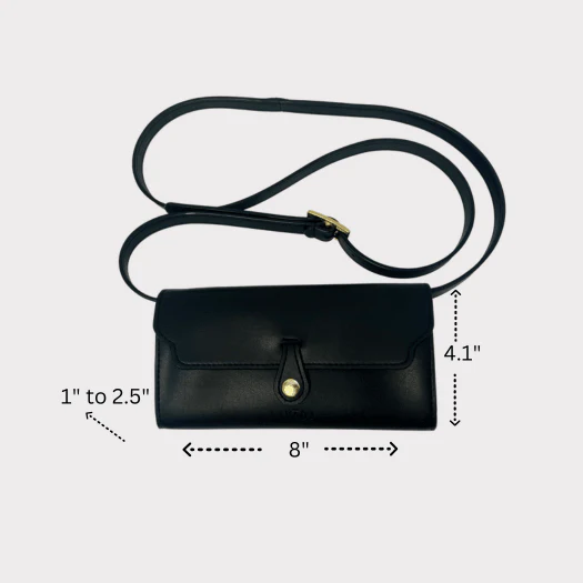 Lavāda Signature Crossbody Wallet Clutch in Black - Image 5