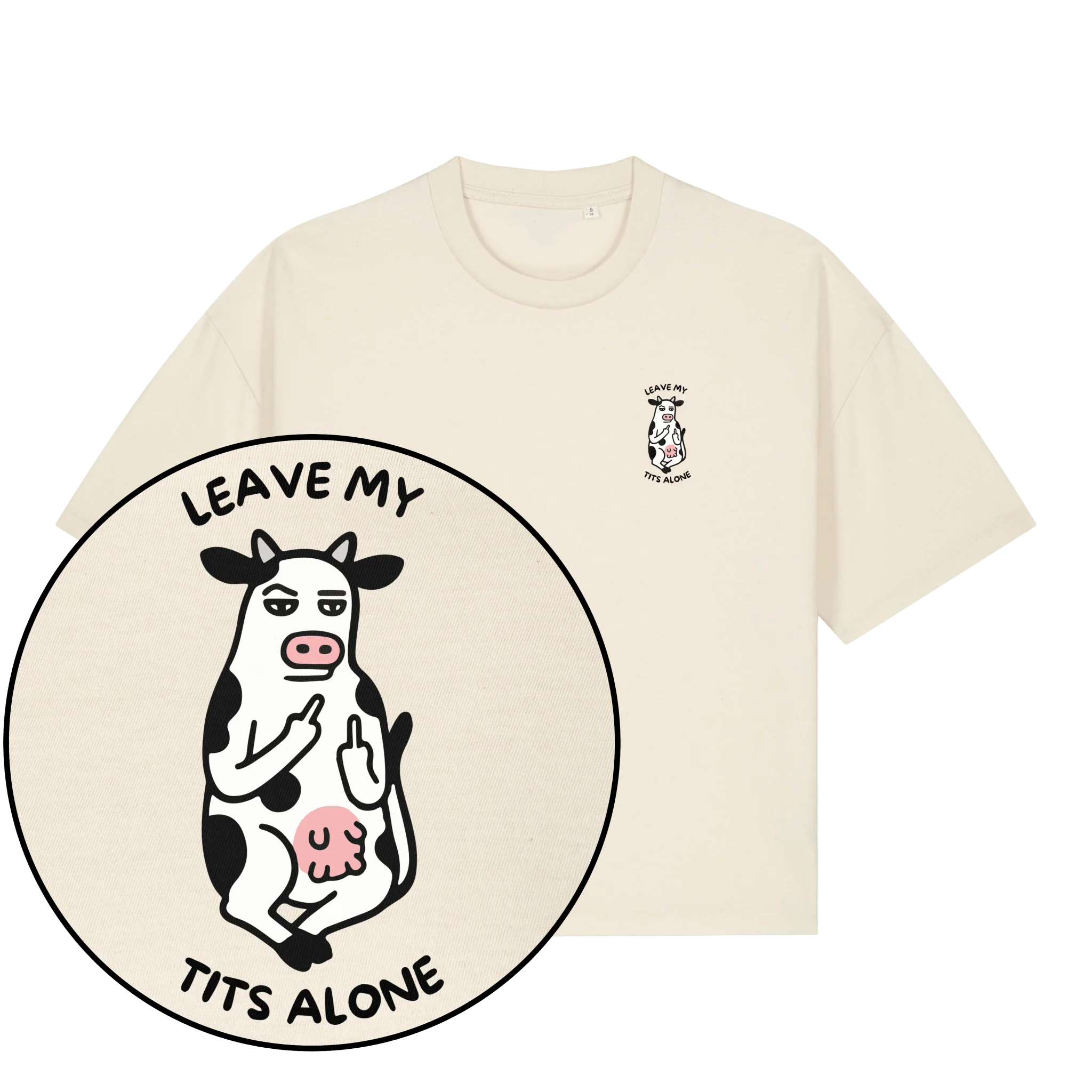 Leave My Tits Alone Women's Boxy T-Shirt - Image 3