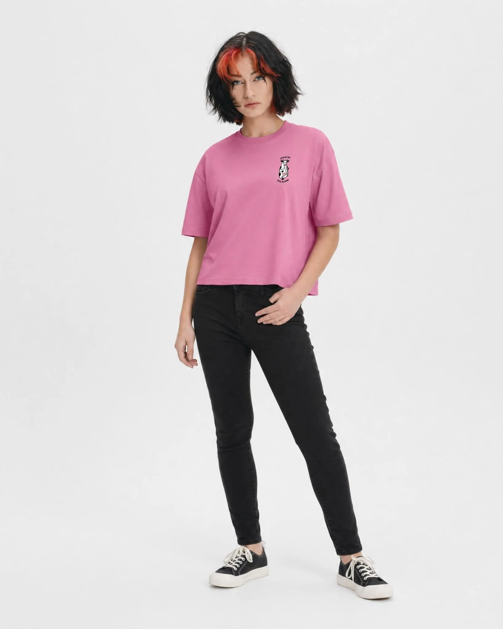 Leave My Tits Alone Women's Boxy T-Shirt - Image 4