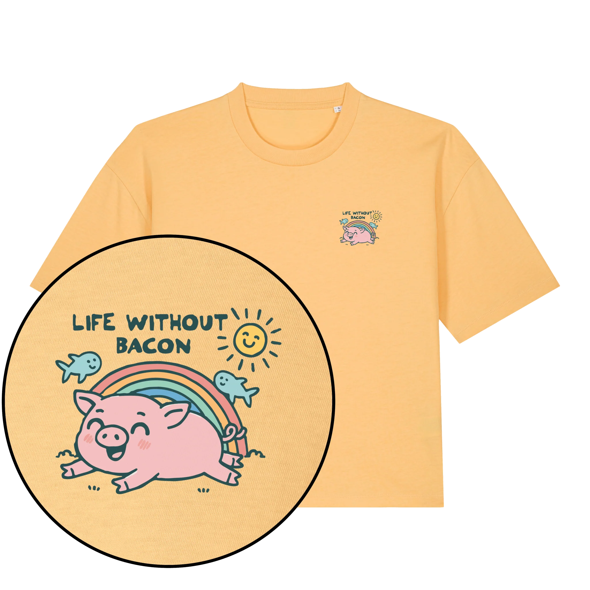 Life Without Bacon Women's Boxy T-Shirt - Image 2