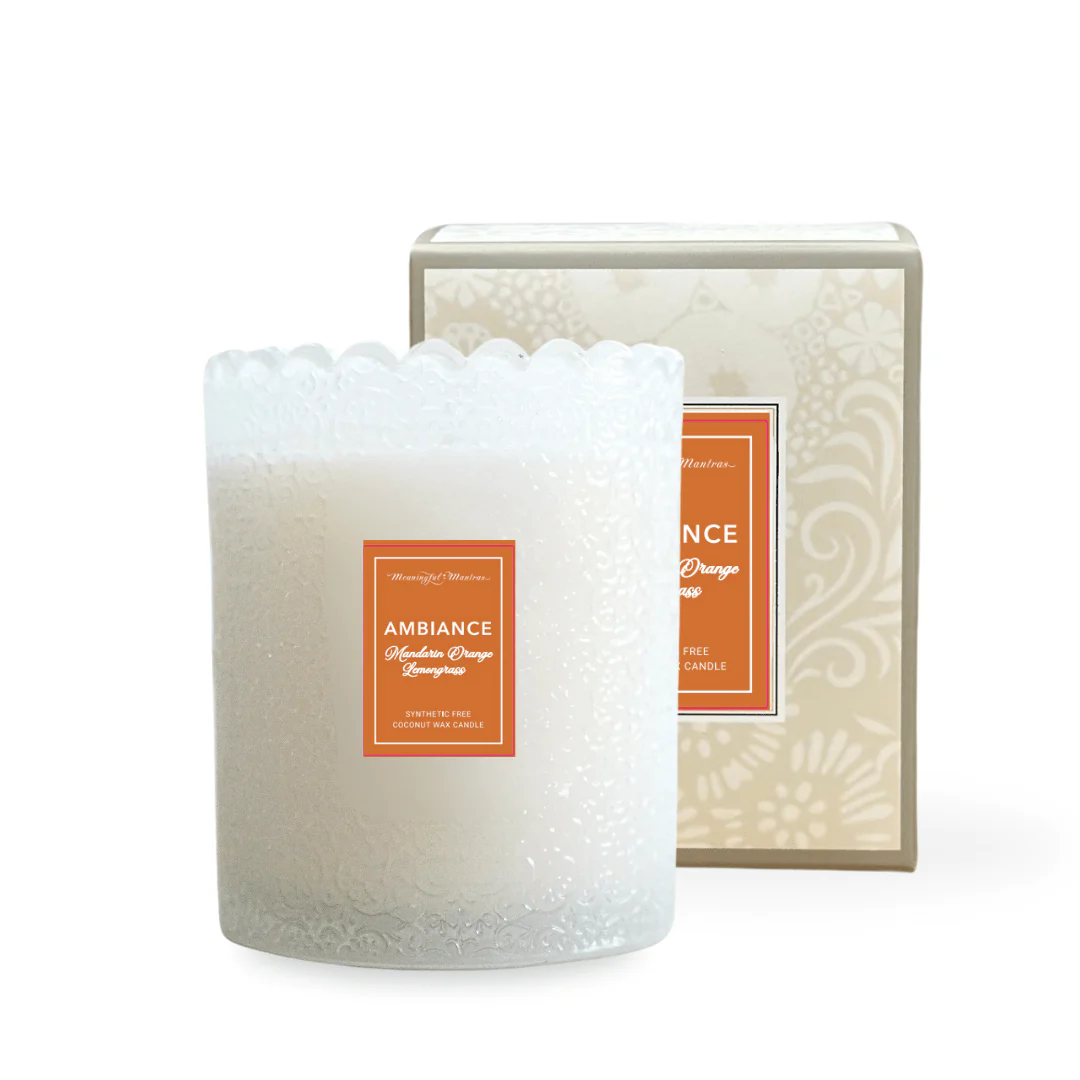 LIMITED! Ambiance Mandarin Orange Natural Candle 8oz Kaia Collection