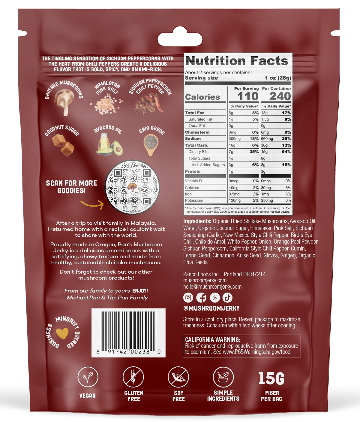 *Limited Edition* Sichuan Málà Mushroom Jerky - Image 5