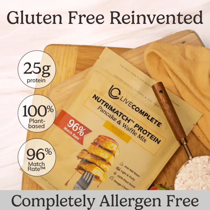 LiveComplete Pancake & Waffle Mix - Gluten & Allergen Free Blend - Blueberry - Image 3