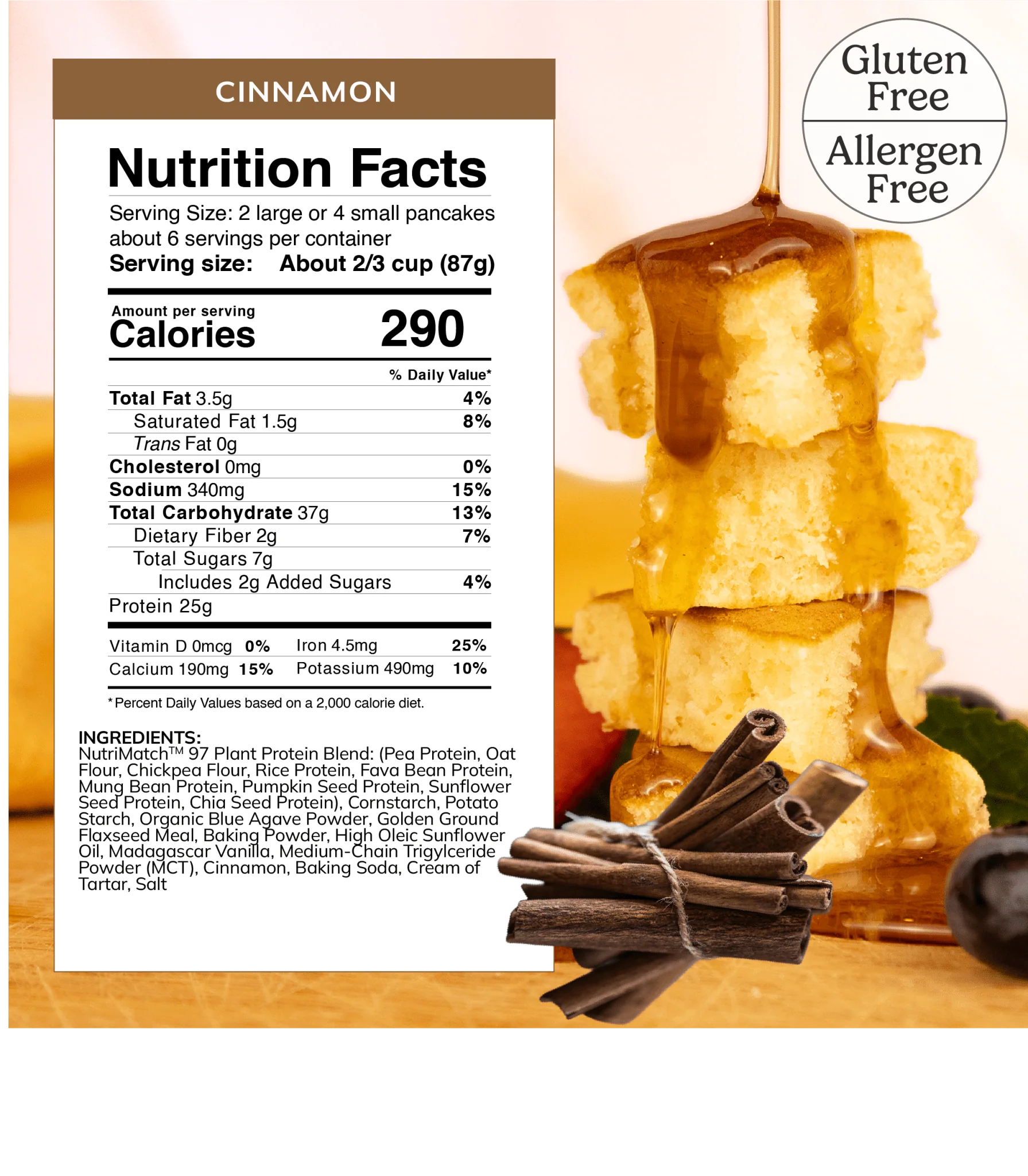 LiveComplete Pancake & Waffle Mix - Gluten & Allergen Free Blend - Cinnamon - Image 8
