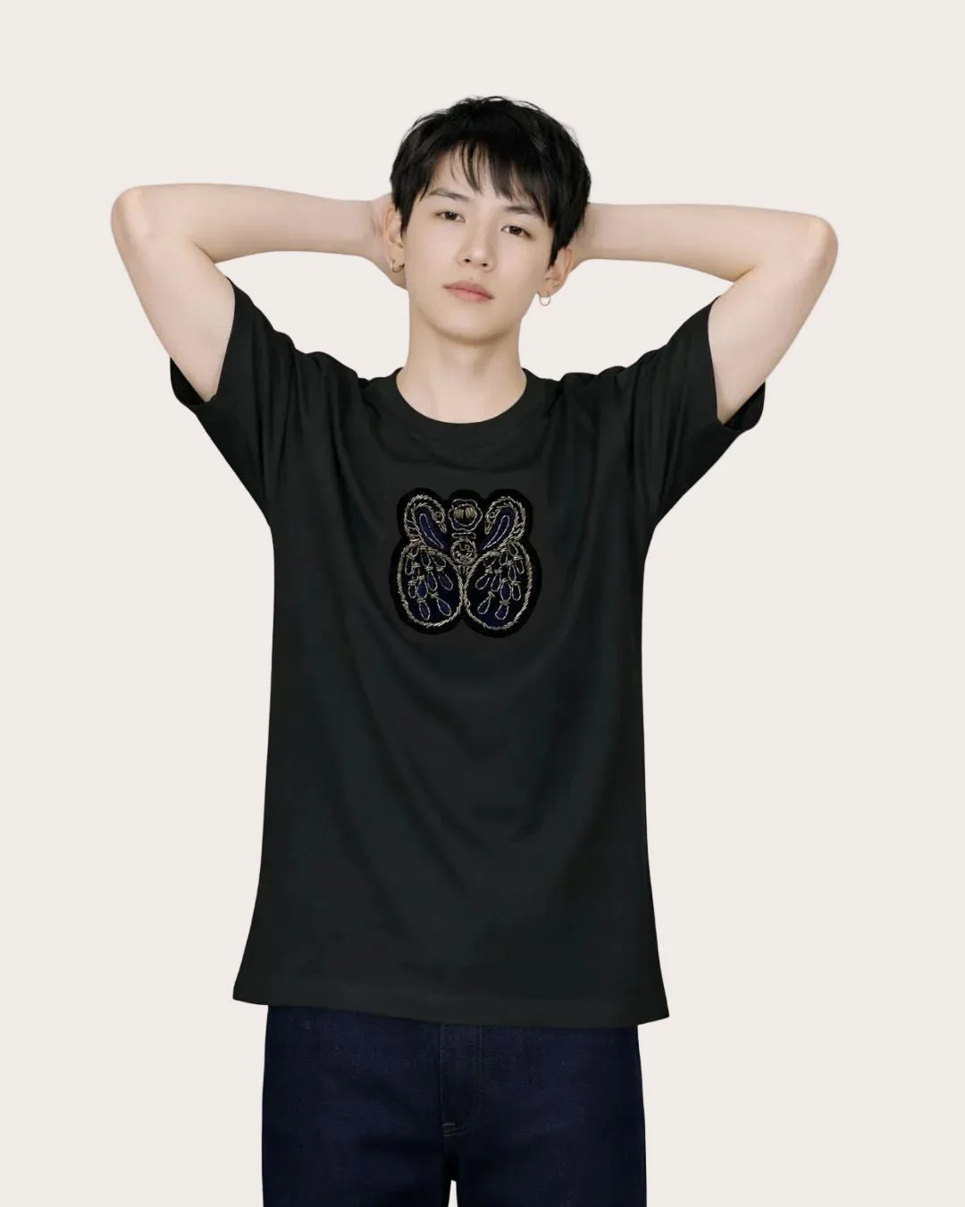 LO NEEL T-shirt Ocean Noir - Image 4