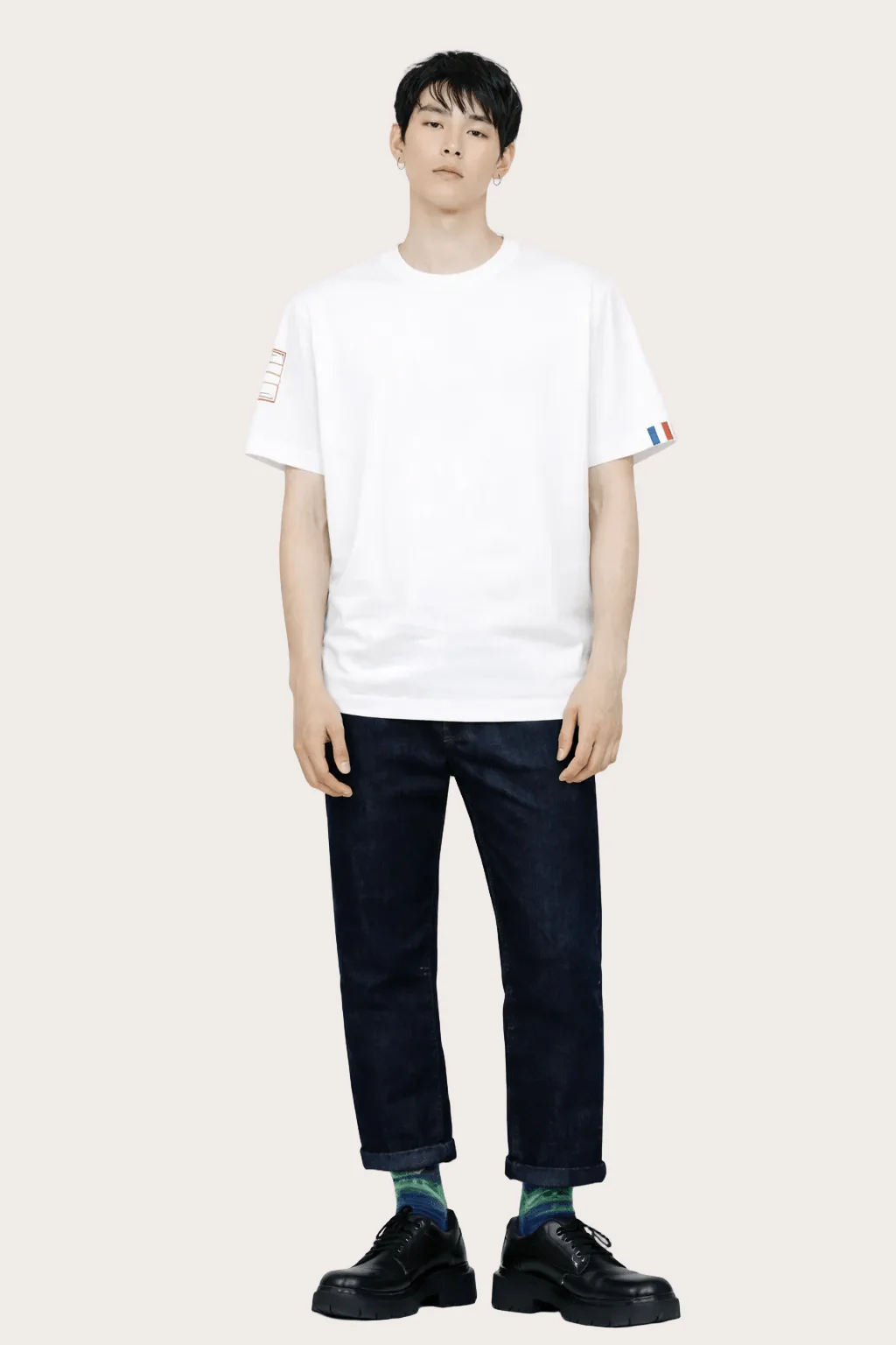 LO NEEL T-shirt Vague Blanc