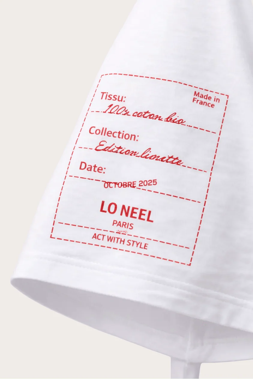 LO NEEL T-shirt Vague Blanc - Image 7
