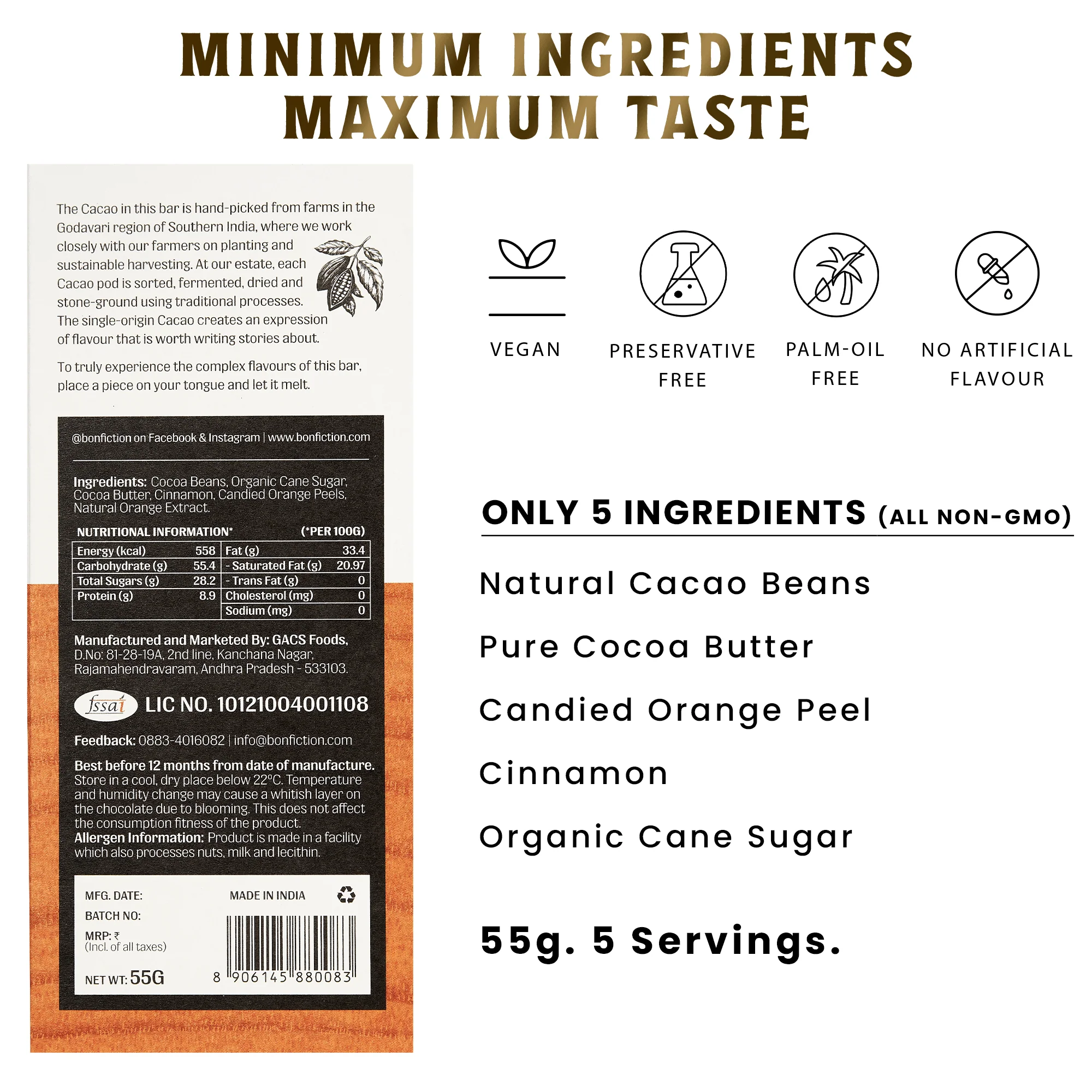 Lost In An Orange Haze - 64% Dark Orange Cinnamon Chocolate - Image 4