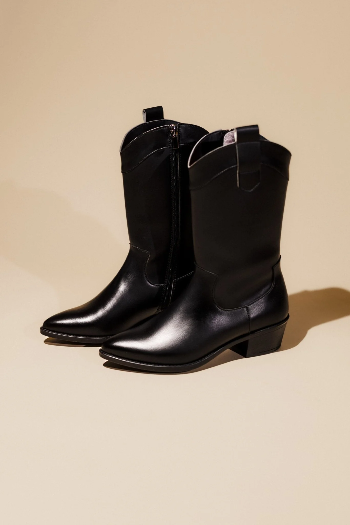 CARMEN – black plant-based leather cowboy boots - Image 5