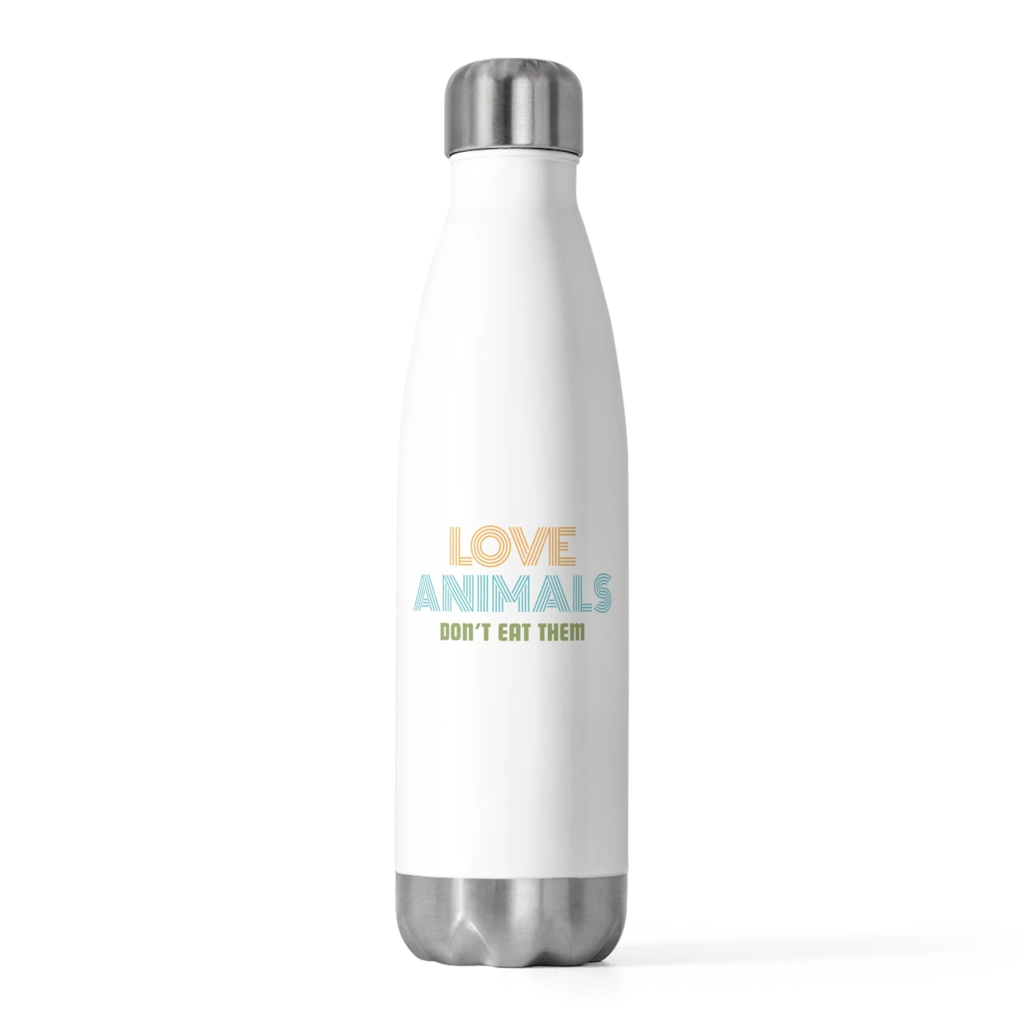 Love Animals, Don't Eat Them -  20oz Insulated Water Bottle