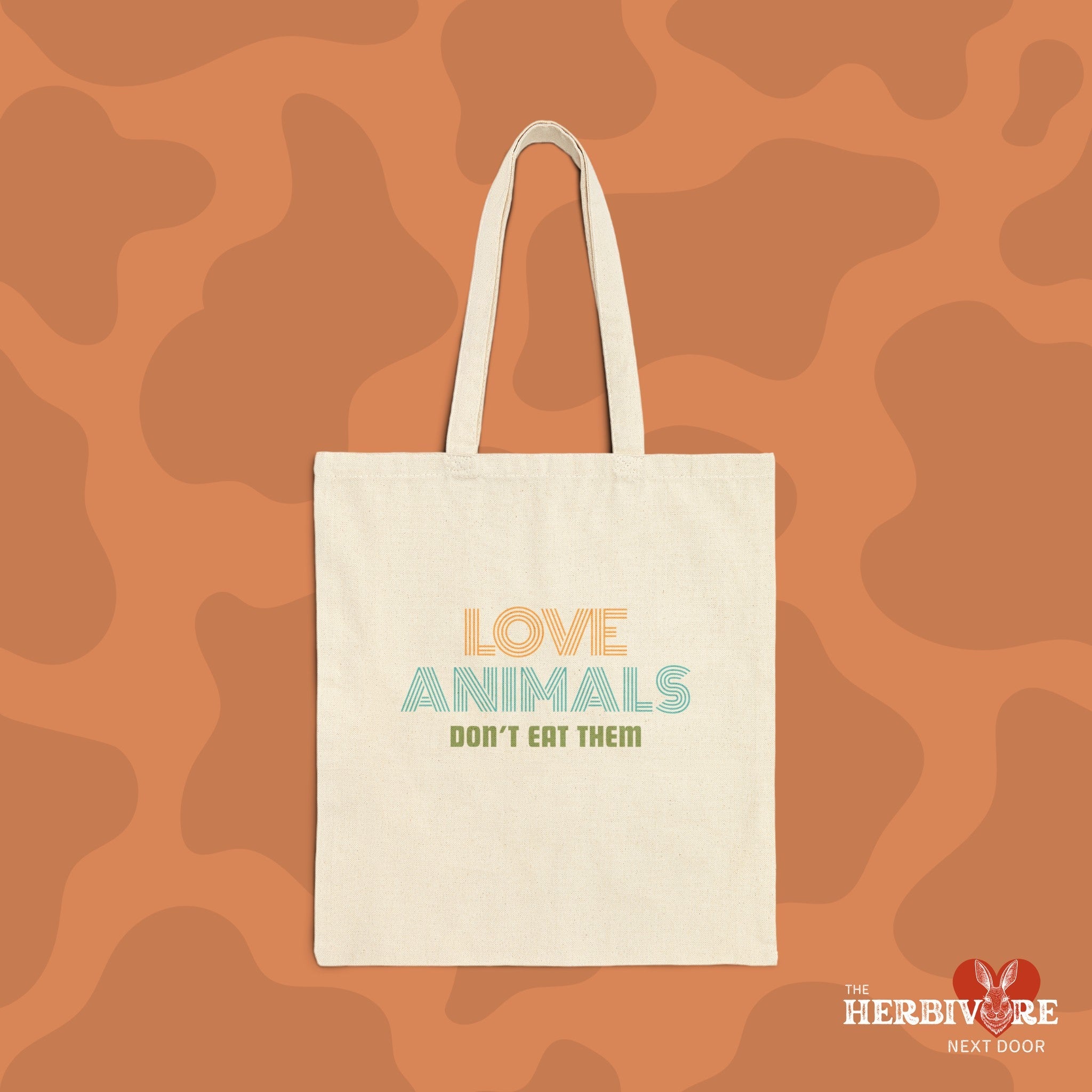 Love Animals, Don't Eat Them (Retro) - Tote Bag - Image 2