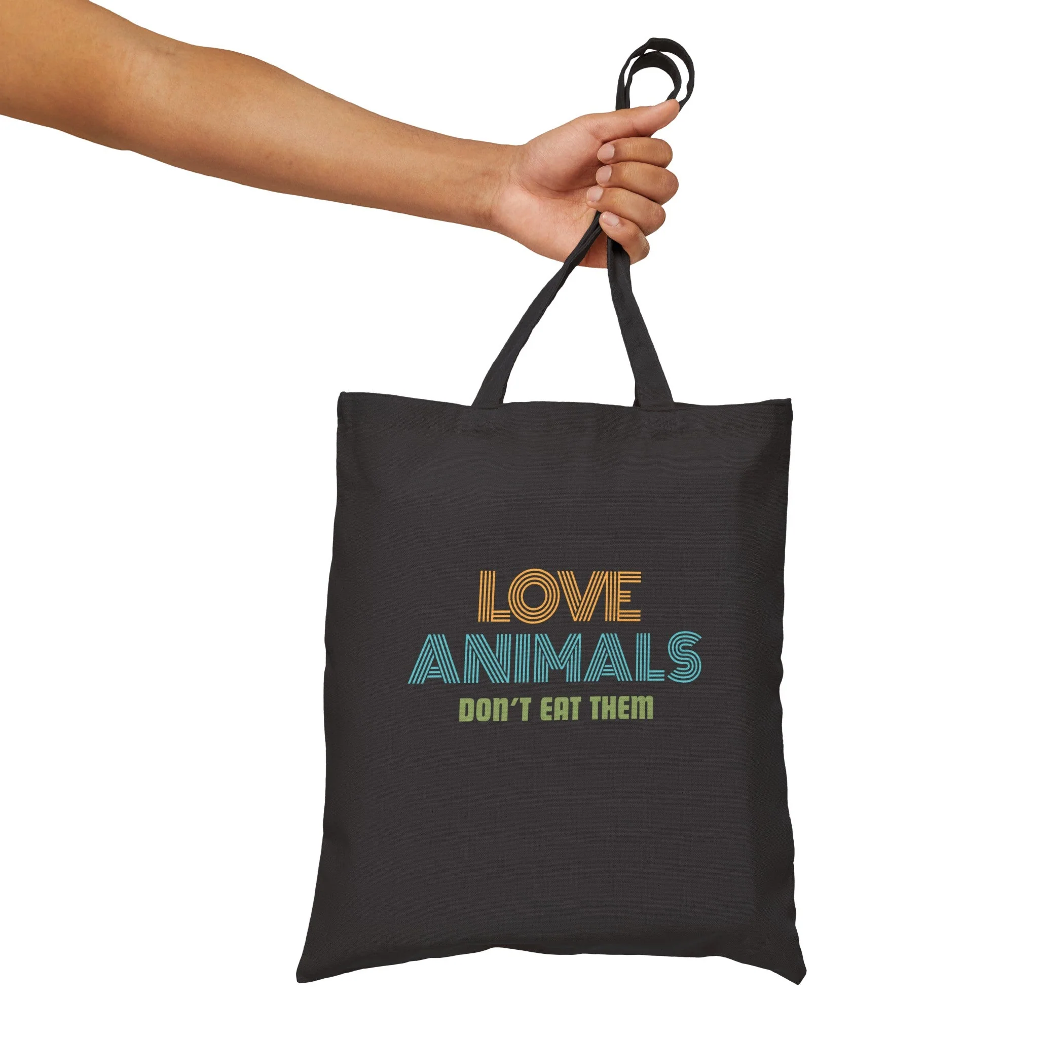 Love Animals, Don't Eat Them (Retro) - Tote Bag - Image 5