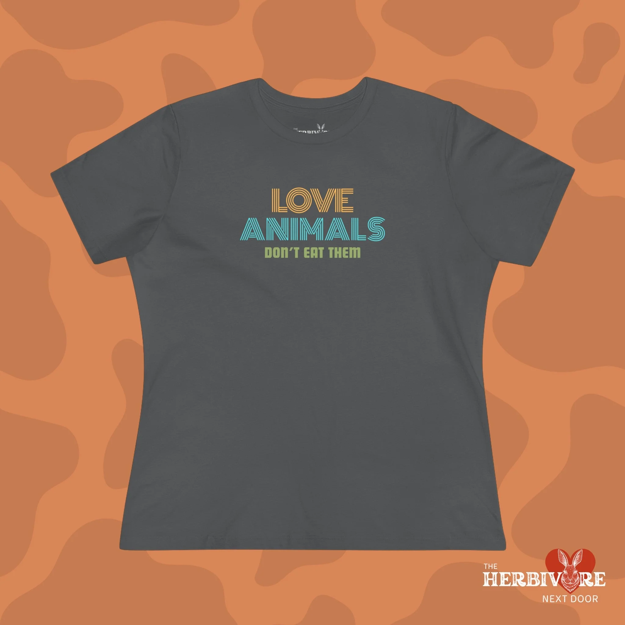 Love Animals, Don't Eat Them (Retro) - Women's Style B&C 6400 - Image 2